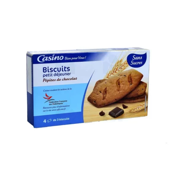 Biscuits aux pépites de chocolat sans sucre 150g - CASINO