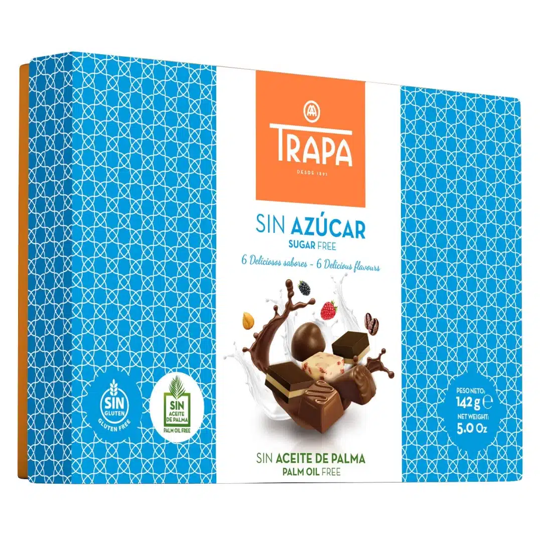 Chocolats sans sucre sans huile de palme x14 unités 142 g - TRAPA