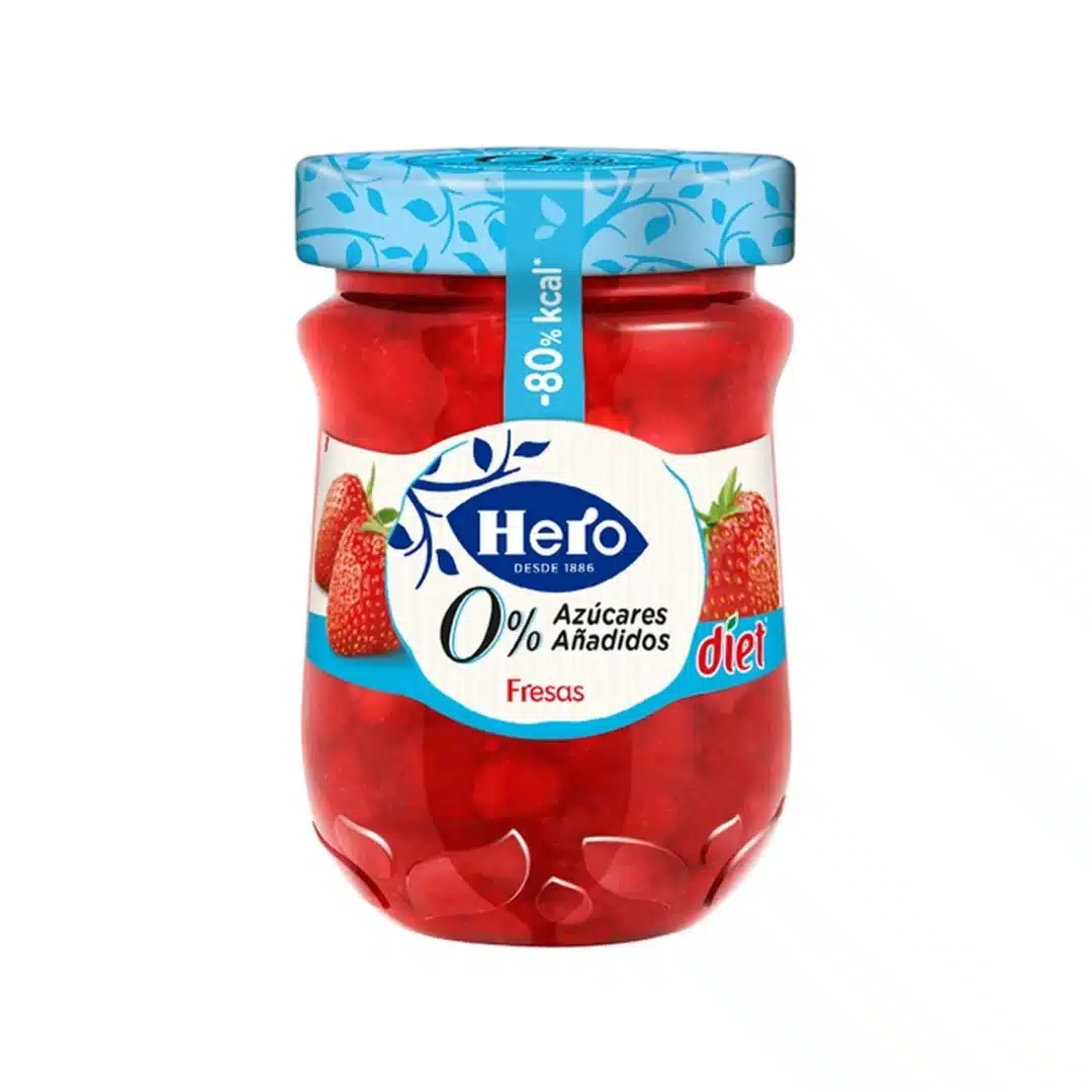 Confiture fraise Diet sans sucre ajoutée 280g - HERO