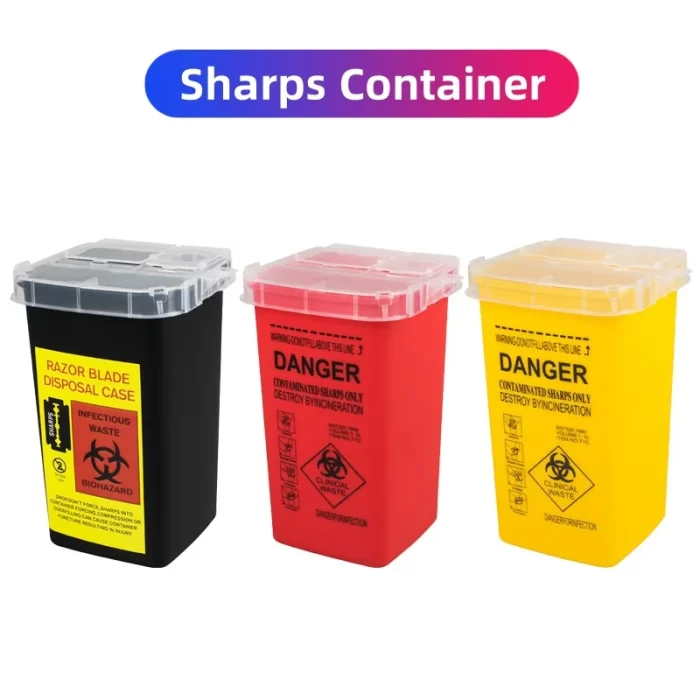 LifeBetic™ 1L Sharps Disposal Container – Secure Tattoo & Medical Needle Waste Bin