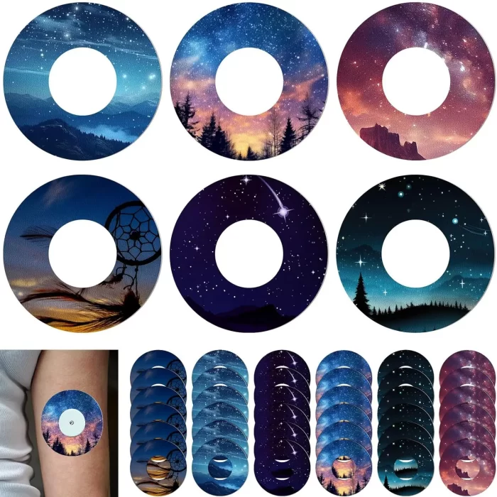 LifeBetic™ Libre 2/3 Sensor Patches – Waterproof Floral CGM Covers (10-Pack, Sweat-Resistant)