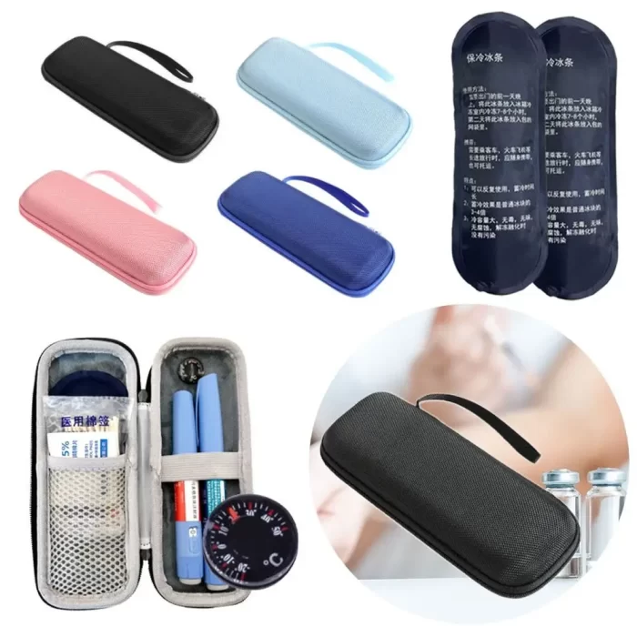 Waterproof Insulin Cooler Bag – Travel Case with Gel Packs