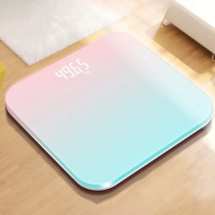 LifeBetic™ Gradient LCD Glass Scale – Stylish & Precise Digital Weighing (180kg Max)