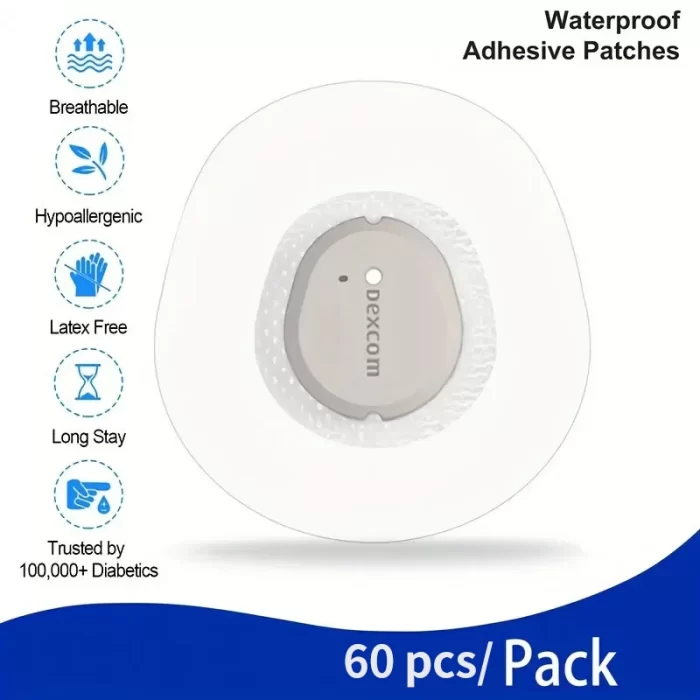 Dexcom G7 Overpatch CGM Transparent Adhesive Patches – Waterproof Sweatproof Pre-Cut Fixing Tape (10/60pcs)