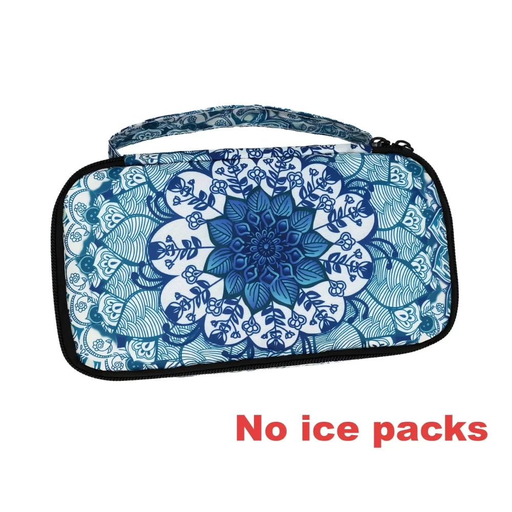 Large Portable Insulin Cooler Travel Bag - Lightweight, Boho Flower Print Durable Design for Outdoor Camping and Travel - Image 3