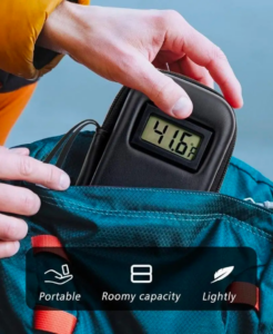 portable insulated travel organizer with temperature display