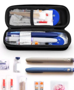 portable insulated travel organizer with temperature display