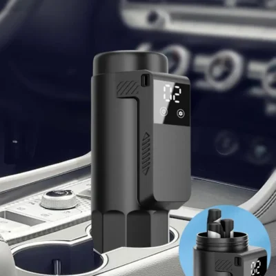 stainless steel cooler box with digital temperature display – portable vacuum insulated case