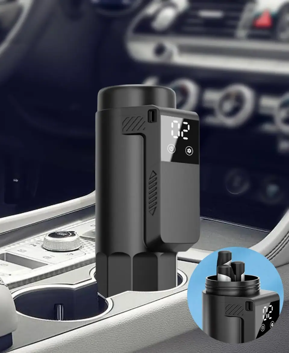 stainless steel cooler box with digital temperature display – portable vacuum insulated case