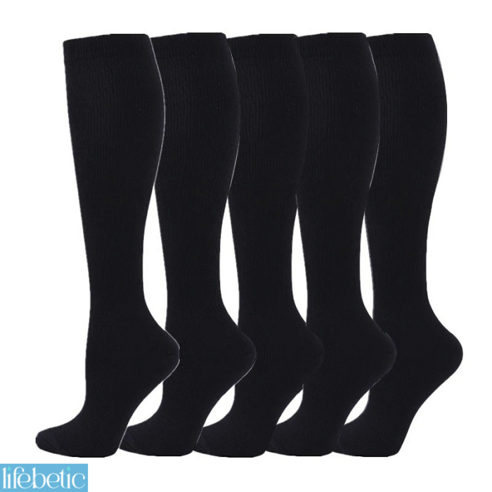 Women’s Compression Socks – 20–30 mmHg Support – Sports & Everyday Wear (5 Pairs)