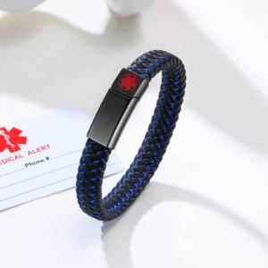Lifebetic Home diabetes medical id bracelet, men's2