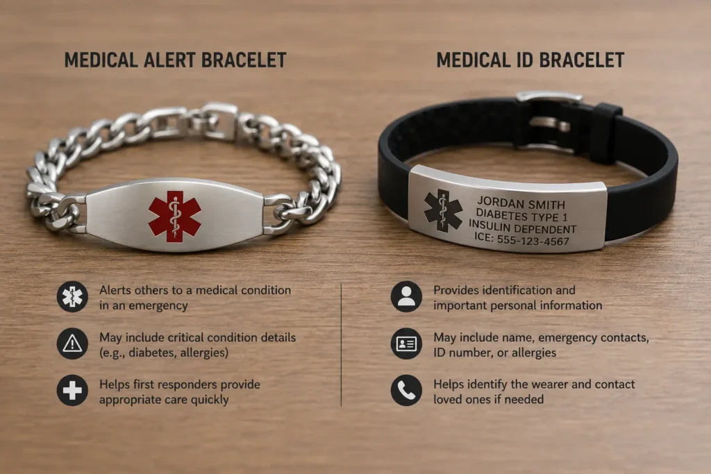 medical alert bracelet vs medical id bracelet which one should you choose